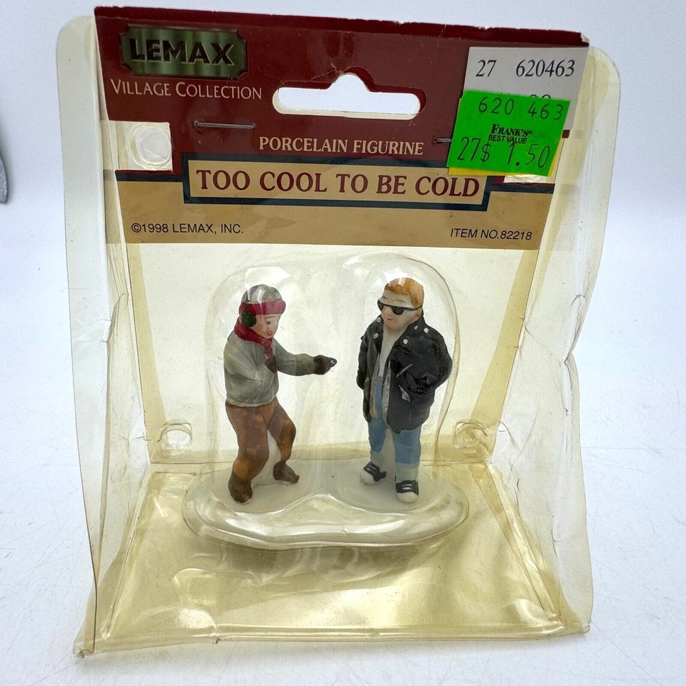 1998 Lemax "Too Cool to be Cold" Porcelain Christmas Village Figurine #82218